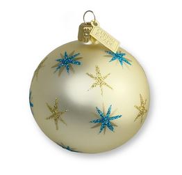 Starry- Pearl & Periwinkle Ornament