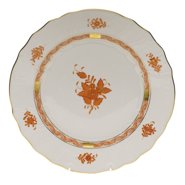 Chinese Bouquet Rust Dinner Plate