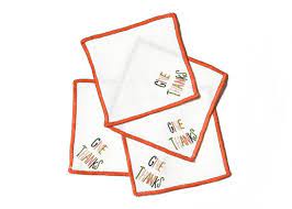 Give Thanks Cocktail Napkins Set of 4