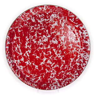 Tray Large Red Swirl