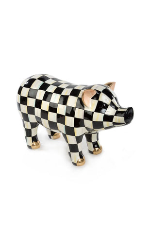 Courtly Check Pig Figurine
