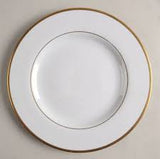 Signature Salad Plate White /Gold