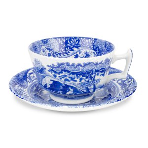 Blue Italian Tea Cup/Saucer