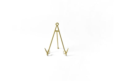 Flare Plate Stand Med Gold