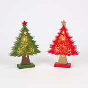 Lighted Merry Christmas Tree LG Assorted