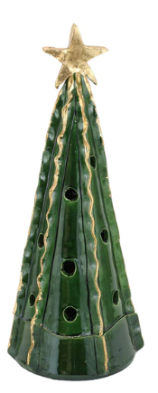 Foresta Green Large Tree with Ribbon & Gold Star