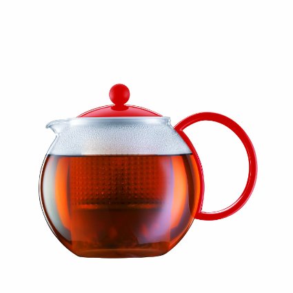 Assam Glass Tea Press Red