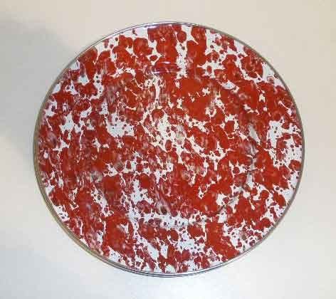 Sandwich Plate Red Swirl
