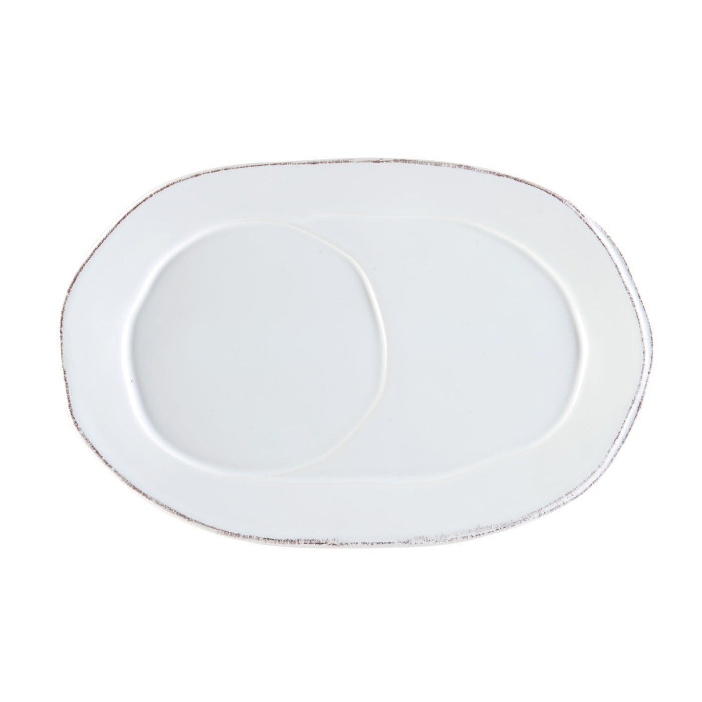 Lastra White Oval Tray