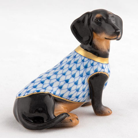 Dachshund with Sweater- Blue