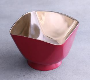 Thanni Elena Small Bowl Red and Gold