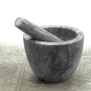 Marble Mortar & Pestle Grey