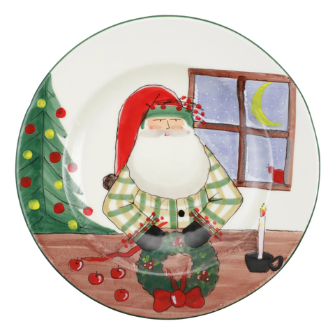 OSN Rimmed Round Platter with Wreath