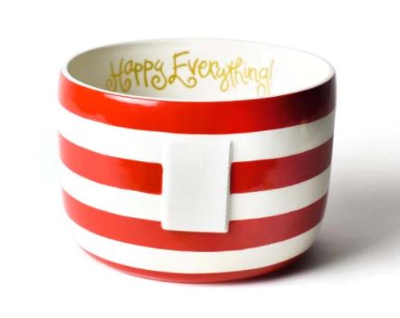 Red Stripe Big Happy Everything Bowl
