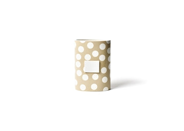 Neutral Dot Mini Oval Vase