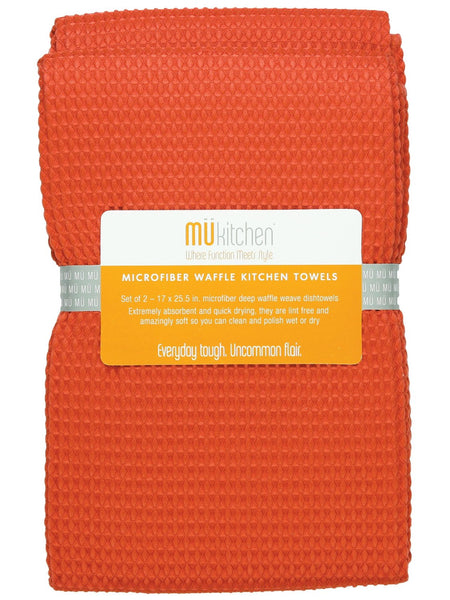 Microfiber Dish Towel Set of 2 Coral