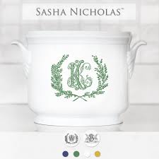 Champagne Bucket With Crest and M Monogram