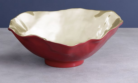 Thanni Maia Large Bowl Red and Gold
