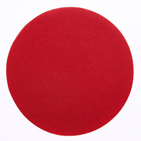 Scallop Round Placemat Holiday Red