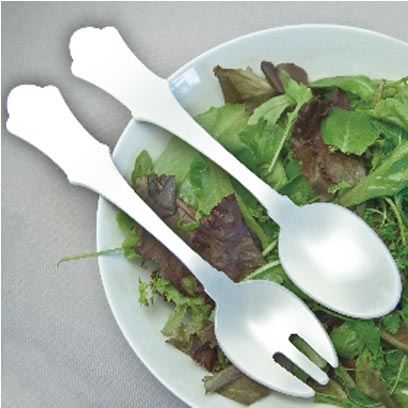 Salad Set 2pc White