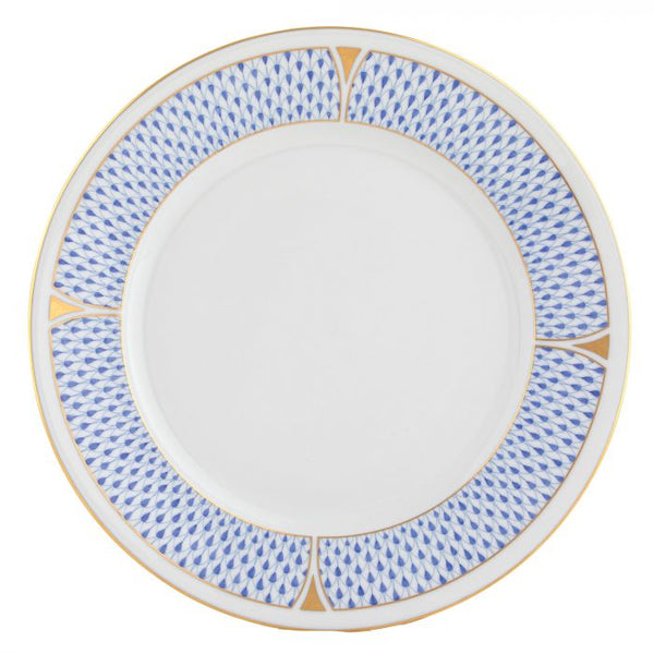 Art Deco Dinner Plate 10.5" Blue