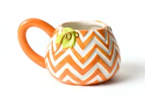 Chevron Pumpkin Shaped Mug
