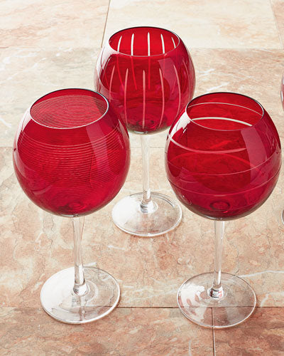 Cheers Wine S/4 24.5 Oz Ruby Balloon