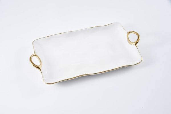 Gold Handled Large Platter