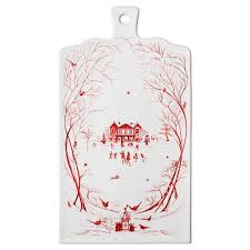 Country Estate Winter Frolic Serving Board Ruby