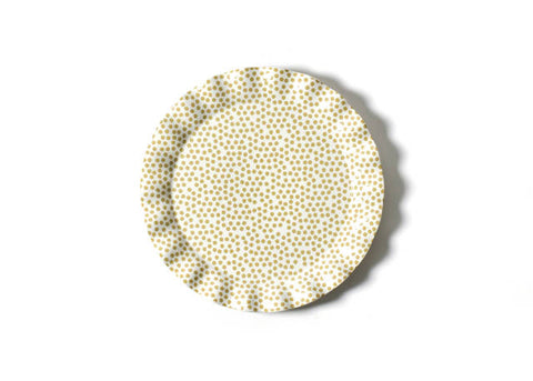 Small Dot Ruffle Round Platter Cobble