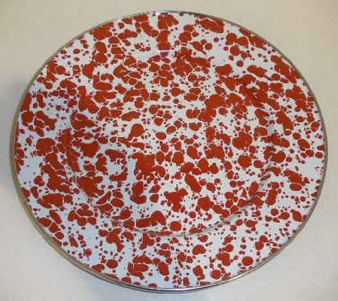 Dinner Plate Red Swirl