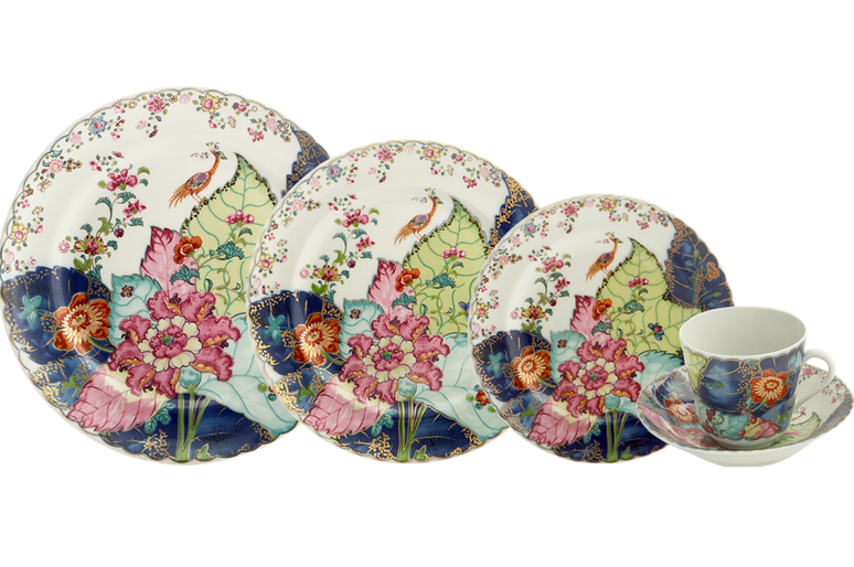 Tobacco Leaf 5 Piece Setting