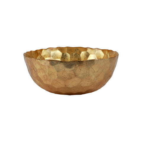 Rufolo Glass Gold Honeycomb Medium Bowl