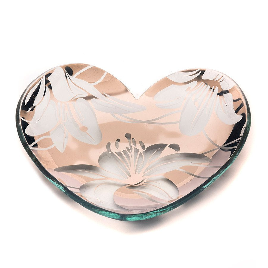2017 7" Heart Plate Tiger Lily Platinum