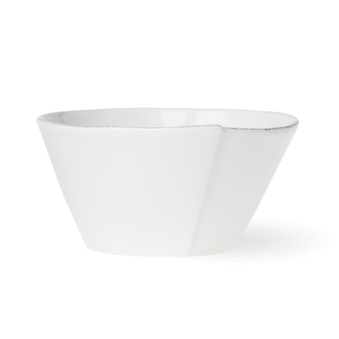 Lastra White Medium Stacking Serving Bowl