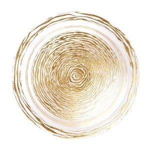 Ruffle Glass Stripe Serving Bowl