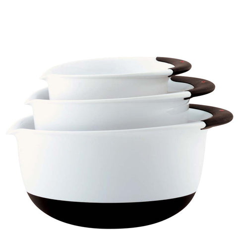 Mixing Bowl 3pc White with Black Handle