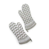 Zig Zag Oven Mitts Sterling Set of 2