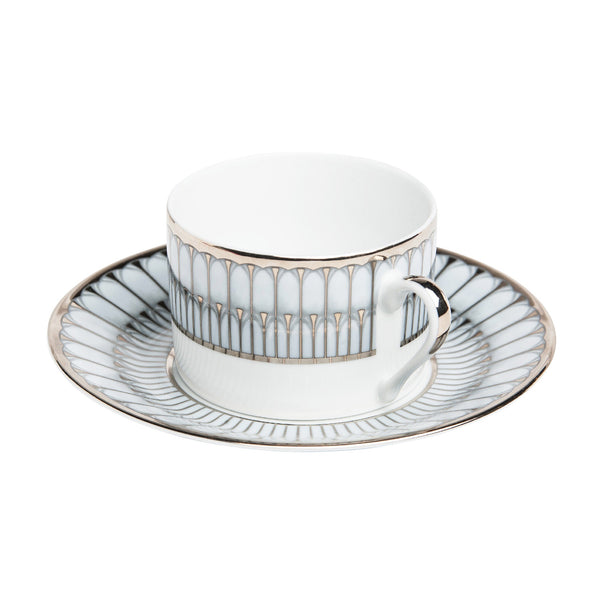 Arcades Grey Platinum Tea Saucer