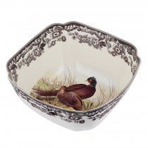 Woodland Deep Sq Serving Bowl-Pheasant