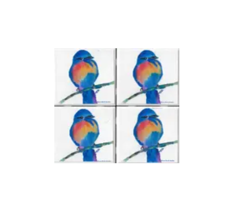 Blue Bird Coasters Set of 4