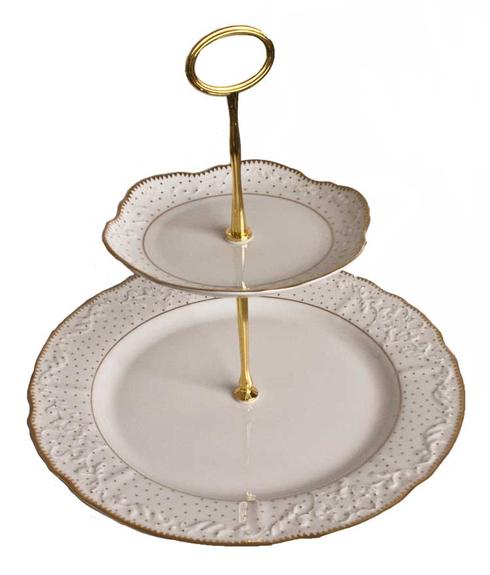 Simply Anna Polka 2 Tier Cake Stand