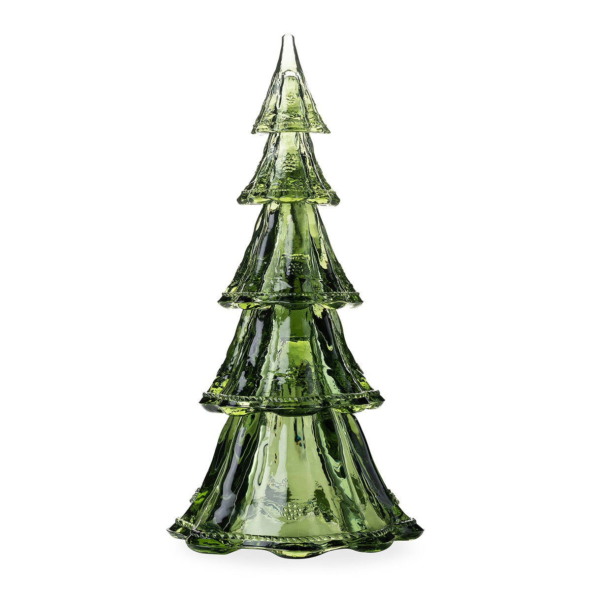 Berry & Thread Stackable Glass Trees Evergreen Set of 5