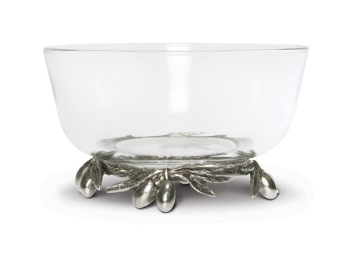 Olive Grove Glass Bowl