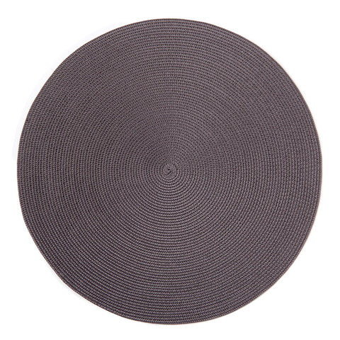 Scallop Round Linen Placemat Slate