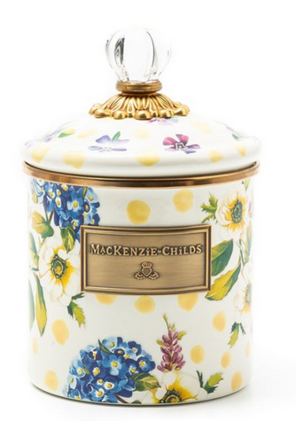 Wildflowers Enamel Small Canister Yellow