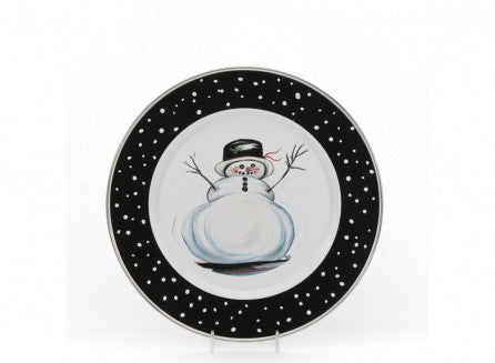 Dinner Plate Snowman