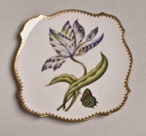 Studio Collection White/Purple Canape Plate
