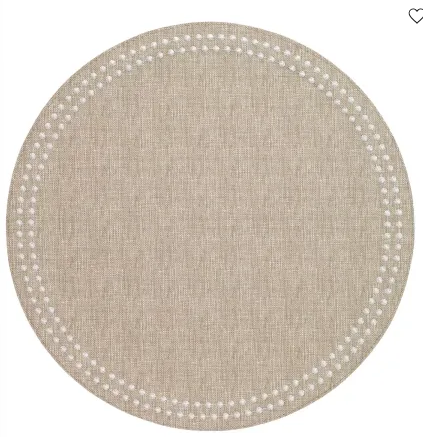 Pearls Beige White Placemat