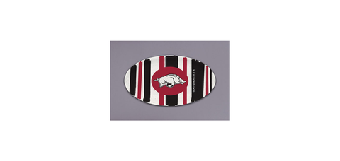 Arkansas Melamine Oval Striped Platter